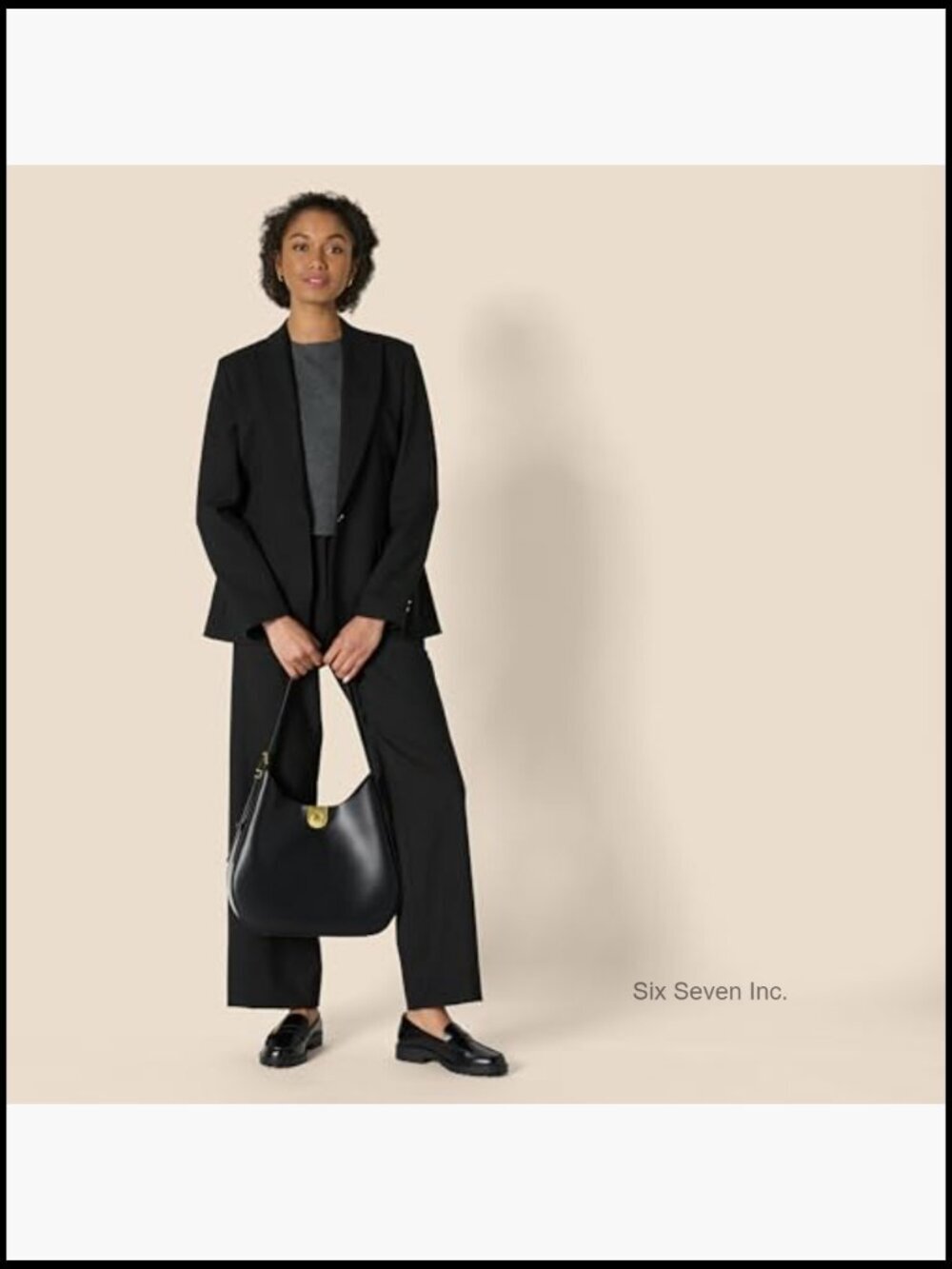 Regular-Fit Woven Single-Breasted Blazer, Polyester Viscose Blend - Picture 4 of 7